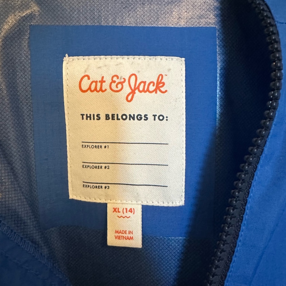 Cat & Jack Blue Raincoat - Picture 2 of 10